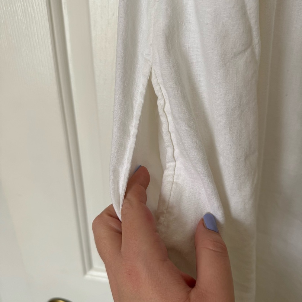 Aerie White Frayed Babydoll Dress - Picture 6 of 8